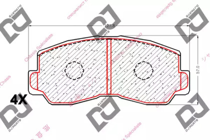 Комплект тормозных колодок DJ PARTS BP1786